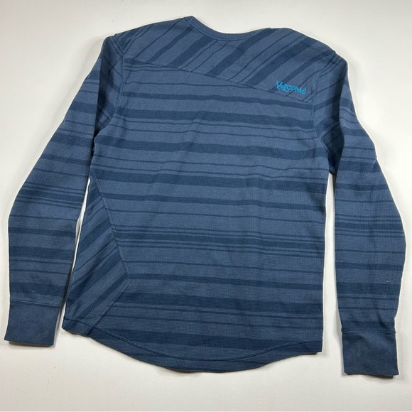 Volcom Black Blue Stripe Pullover Long Sleeves Men’s Large Skater Surfer Hipster - Picture 6 of 6